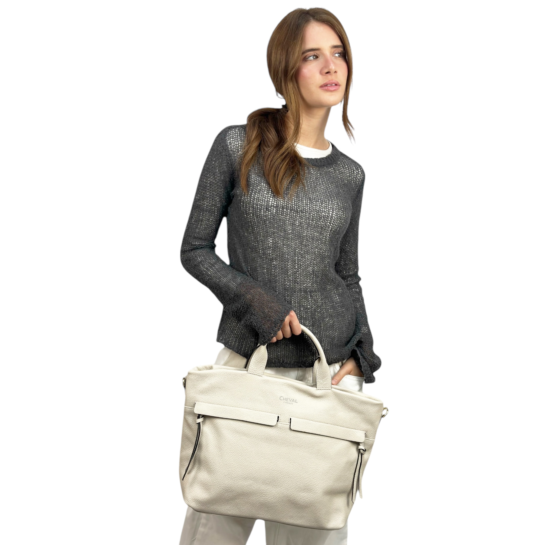 Bolso Hobo Cheval Firenze Portofino A/S Beige