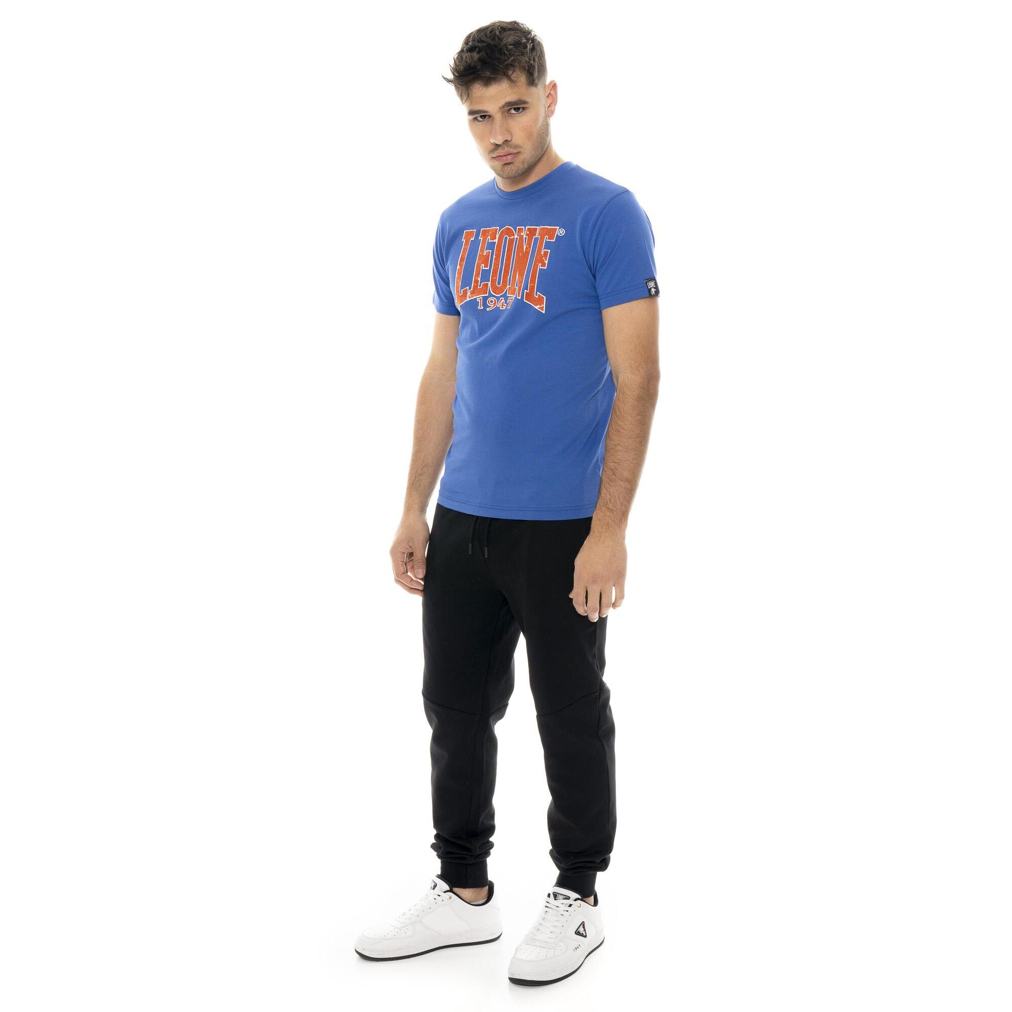T-shirt uomo a manica corta in cotone, stampa flock Leone 1947 New Era