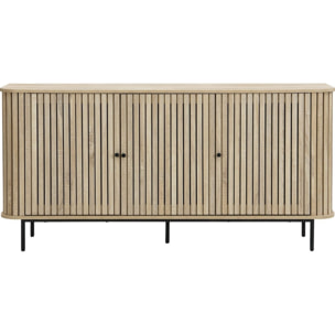 Buffet 3 portes rainurées - SOLNA