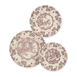 Servizio piatti 12 pezzi Excelsa – Les Voyages, Ceramica Multicolore
