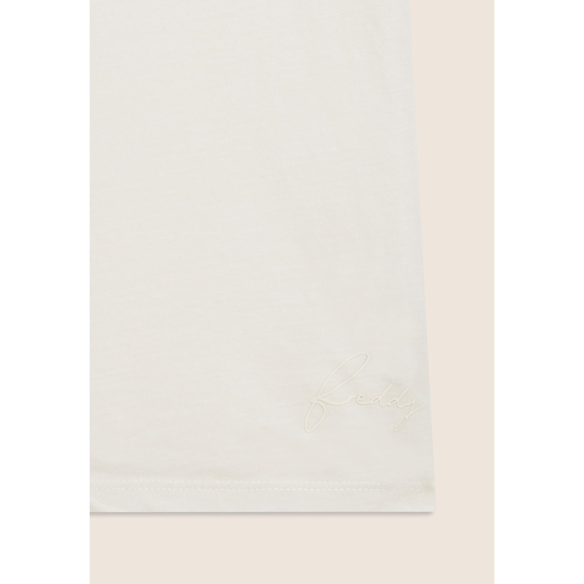 T-shirt cropped in jersey fiammato con risvolto sulle maniche