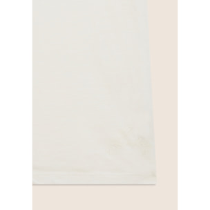 T-shirt cropped in jersey fiammato con risvolto sulle maniche