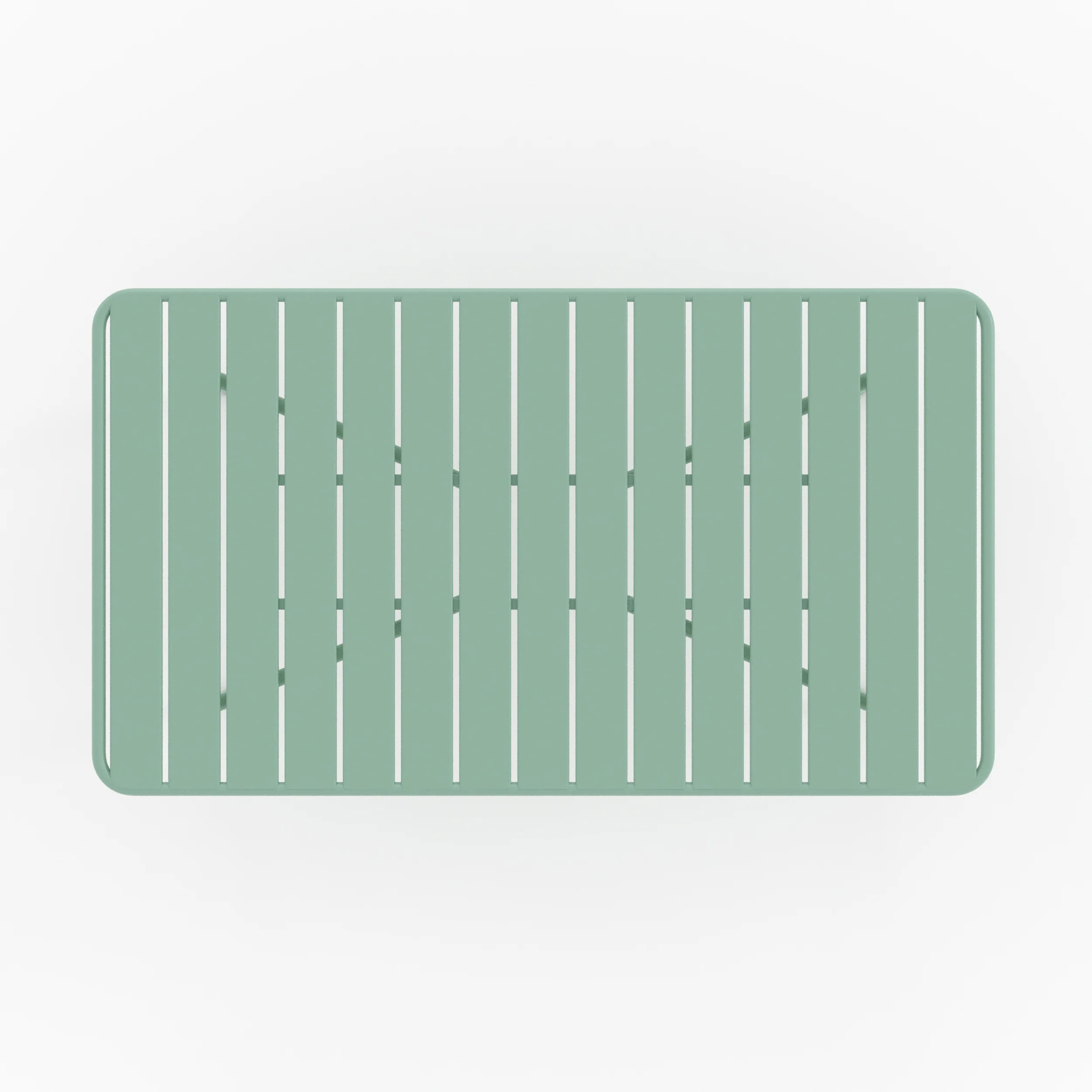 Table de jardin en métal vert clair 6 personnes - Yumi