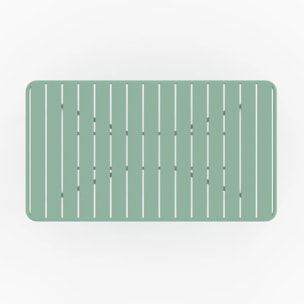 Table de jardin en métal vert clair 6 personnes - Yumi