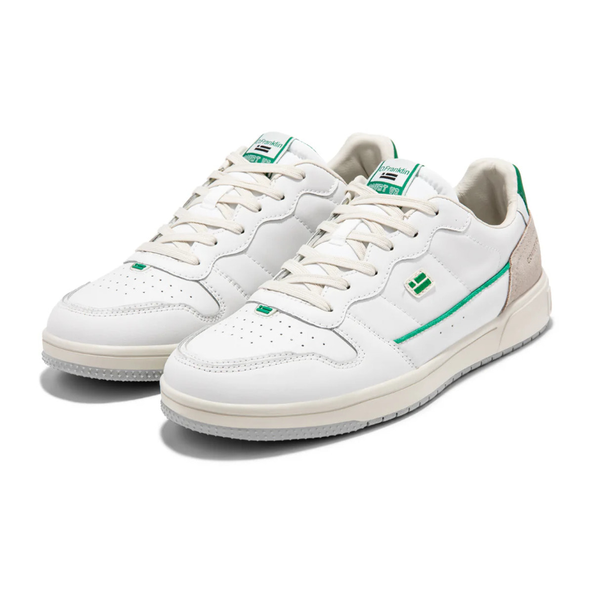 Zapatillas Casual Mujer Court V2 Flag Basic Blanco / Verde D.Franklin