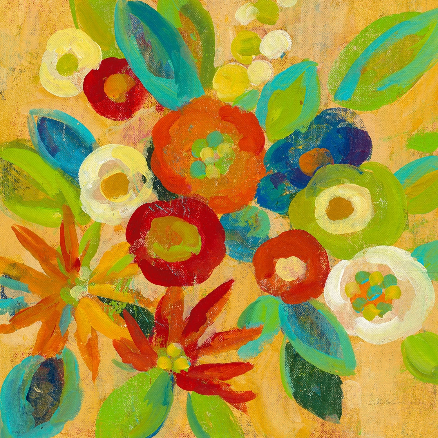 Tableau flower market Tableau alu Dibond