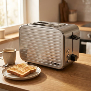 Grille pain chromé avec 7 niveaux de réglages Rotel