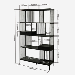 Étagère Bologna noire 200x125cm Kare Design