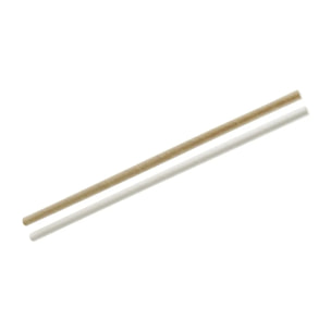 Lot de 60 pailles en papier brun et blanc 24 cm Fackelmann Bar Concept