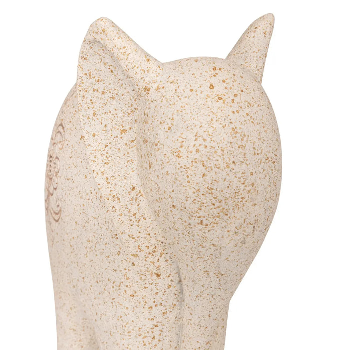 Statuette éléphant "Nola" beige H23cm