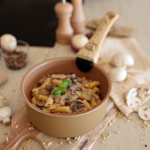 Batterie de cuisine 5 pièces en aluminium recyclé marron