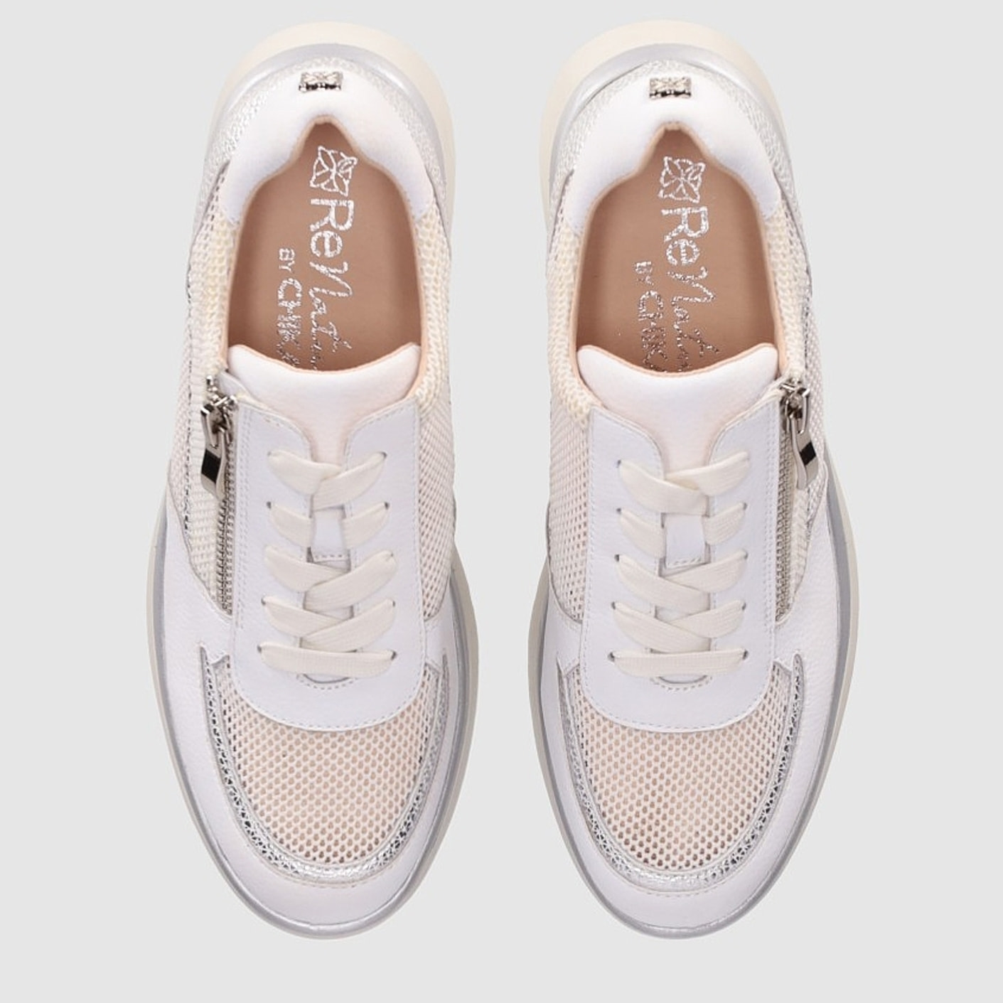 Deportivos de Piel - Blanco - Tacón: 5 cm