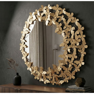 SPECCHIO GLAM BUTTERFLY WIND Ø CM 81,5X3,5 (MISURA SPECCHIO CM Ø55)