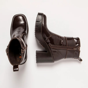 Botines con tacón 1979 NAPPA SHINNY BROWN/BERNA color Brown