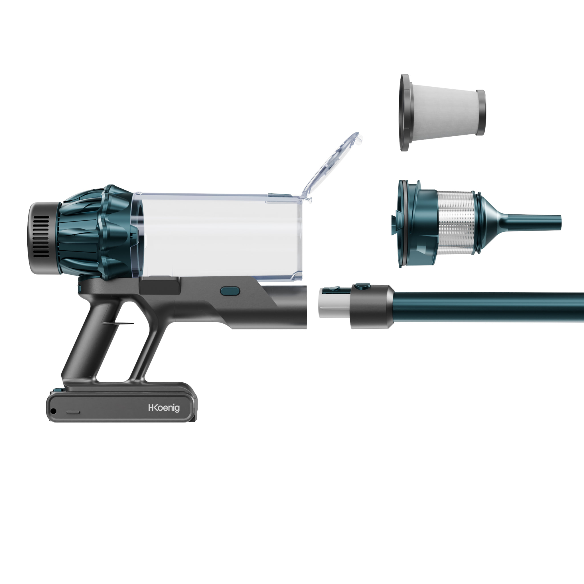 Aspirador 2 en 1 inalámbrico UPX32, Autonomía hasta 50 min, 3 velocidades, 400W, Ligero y compacto, 4 accesorios incluidos, Cepillo led, Azul