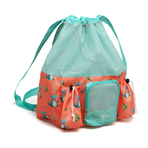 BOLSO DE PLAYA COCODRILOS NARANJA