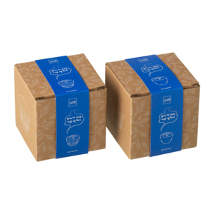 J-Line tasse - métal - bleu foncé - 2 boîtes de 2 pcs