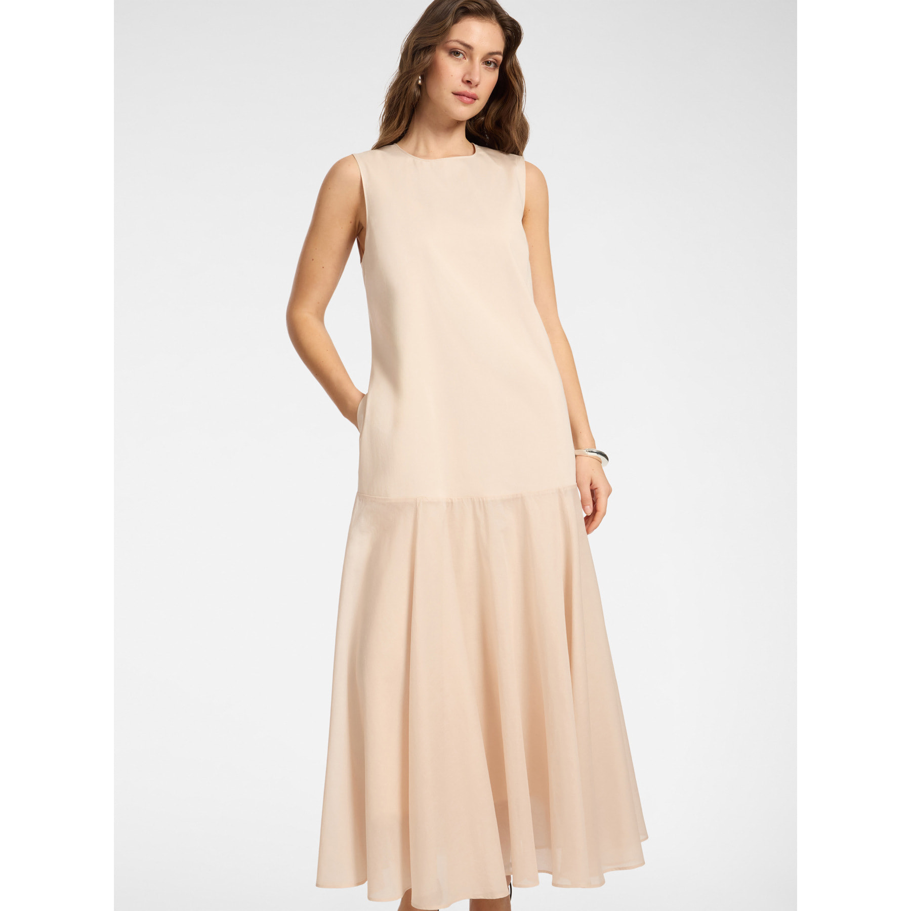 Elena Mirò - Vestido largo - Beige