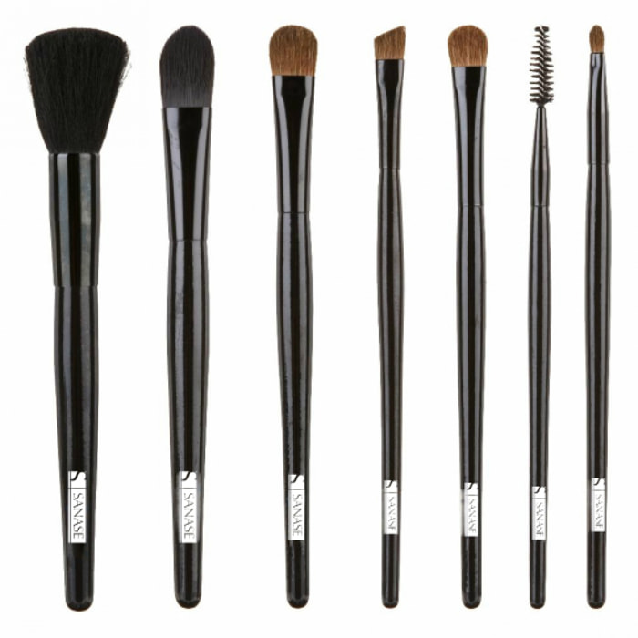 set de 7 pinceles de maquillaje de pelo de pony