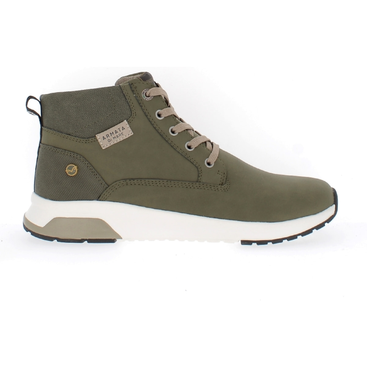 Armata di Mare Scarpe Uomo Stivaletti Casual Stringati con Soletta Rimovibile in Memory Foam AMU W23N418 Military