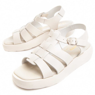 Sandalias de Plataforma - Blanco - Altura: 3 cm