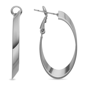 Pendientes de 34,5mm de diámetro acabado plata