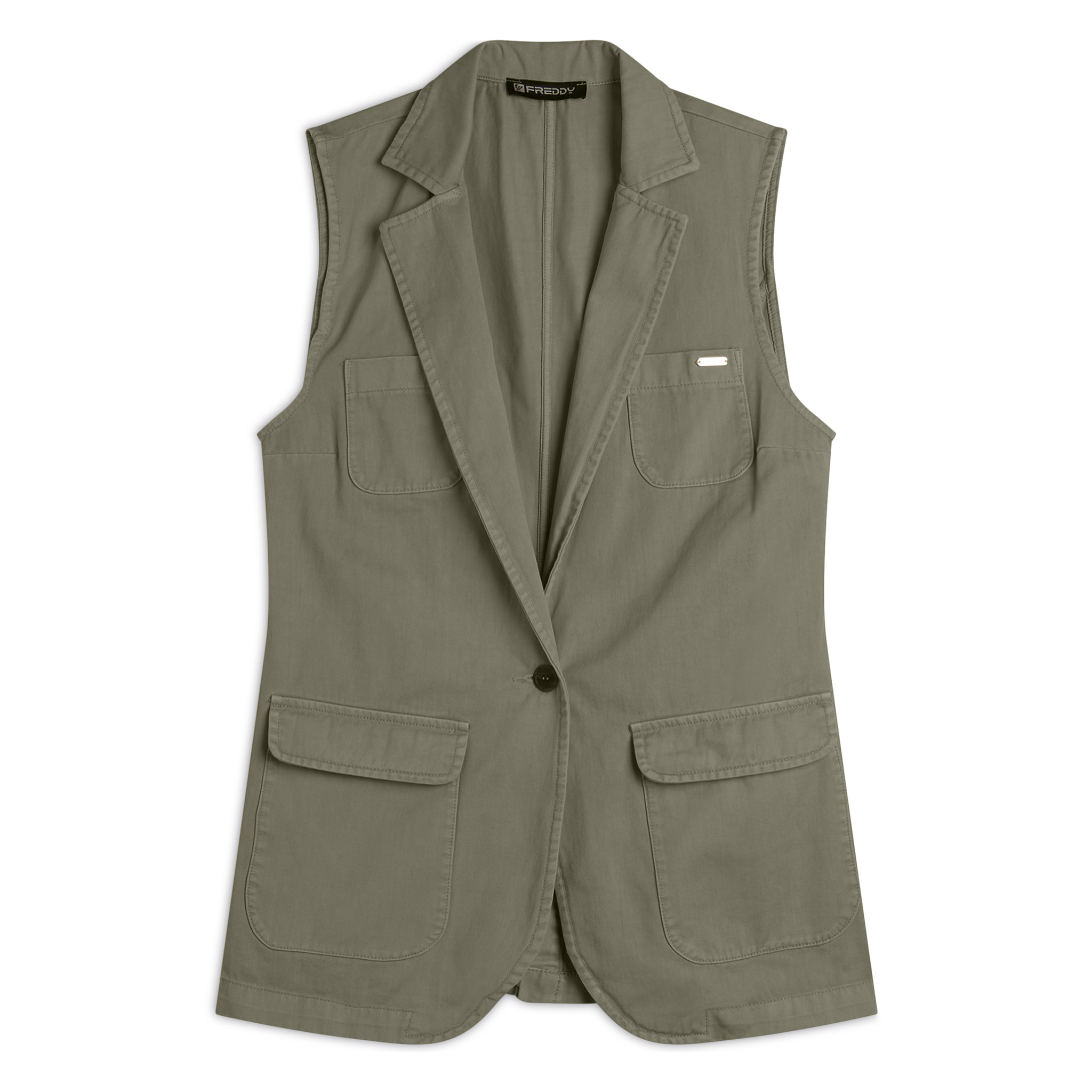 Gilet doppio petto da donna in gabardine