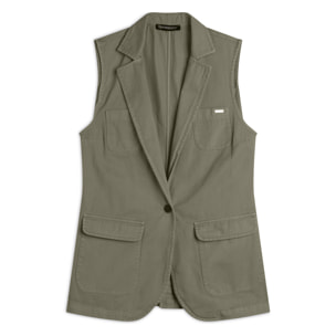 Gilet doppio petto da donna in gabardine
