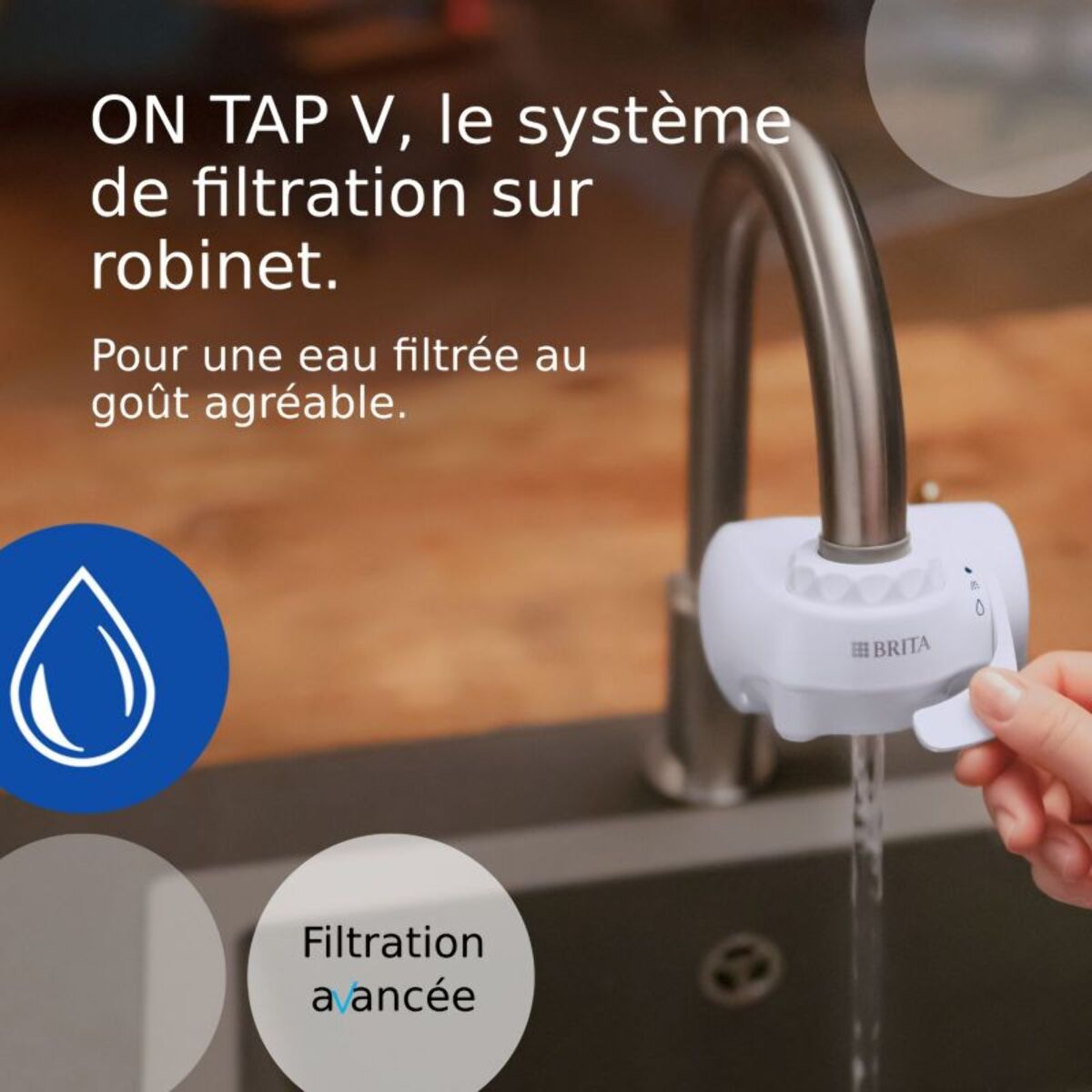 Filtre à eau BRITA Système On Tap V + 1 cartouche On Tap V