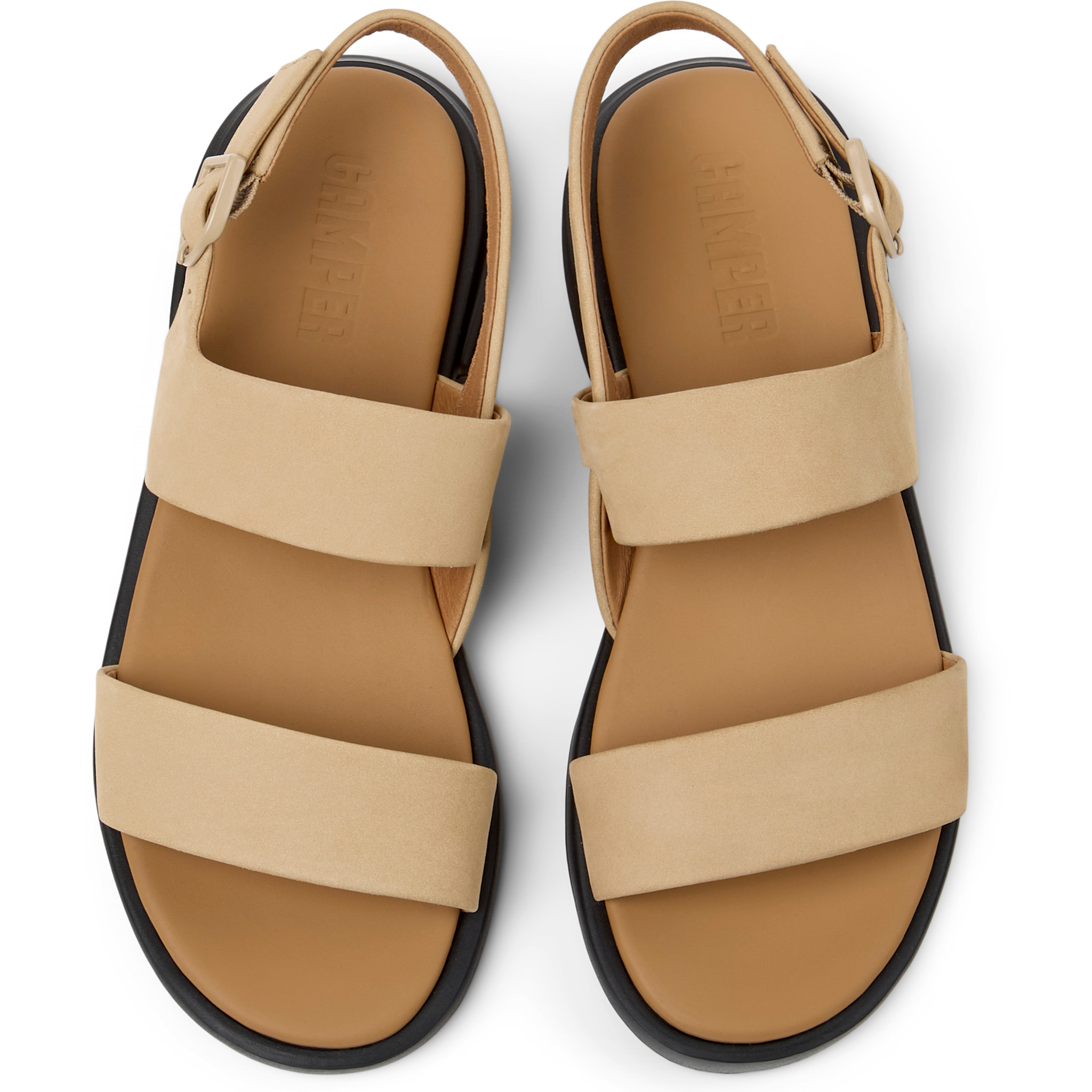 Sandalias - CAMPER Edy - Beige - Cuero Nubuck