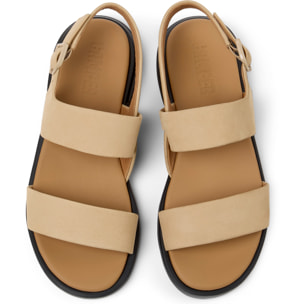 Sandalias - CAMPER Edy - Beige - Cuero Nubuck