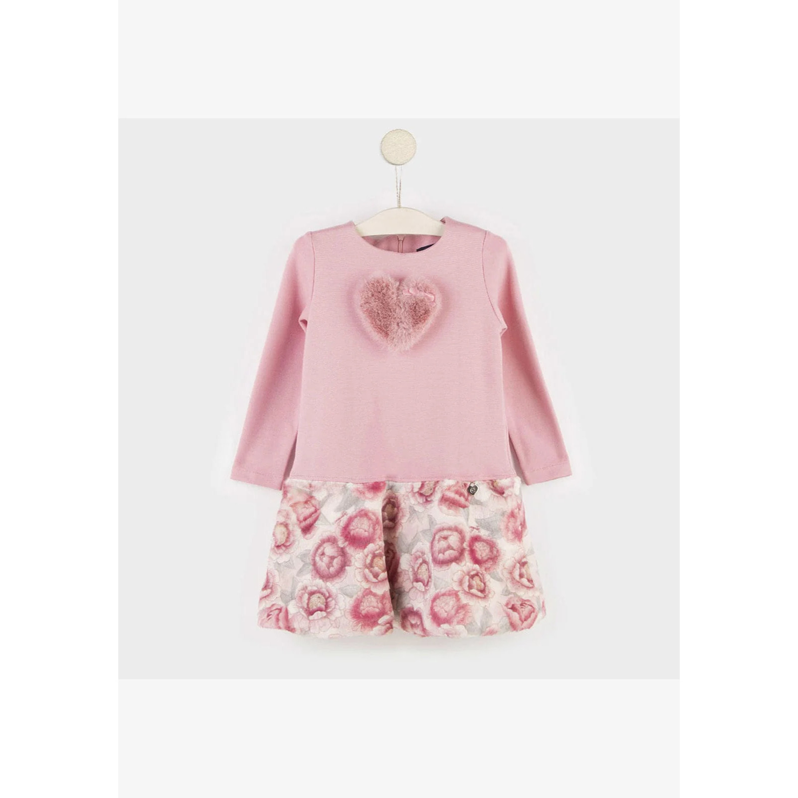Vestito  con cuore in pelle per bambina
