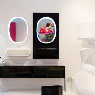 Miroir Aero LED 141x80cm noir Kare Design