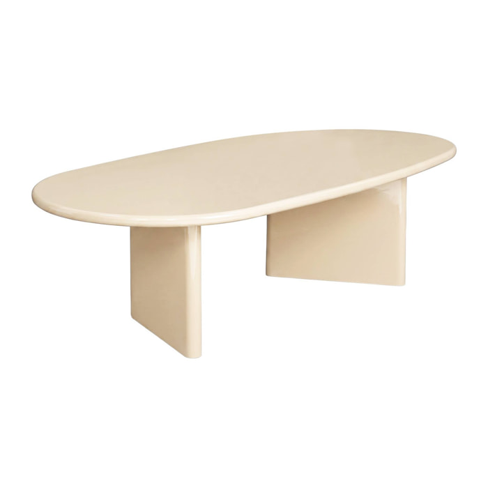 Table basse ovale finition glossy RUMI