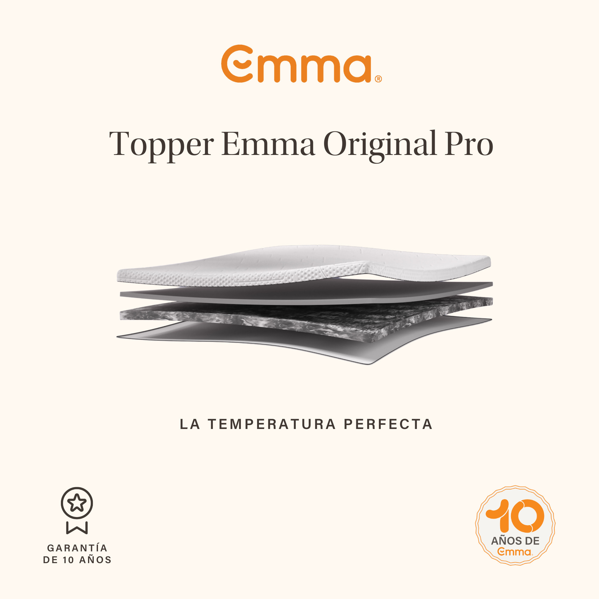 Topper Original Pro | Espuma ThermoSync | 8cm
