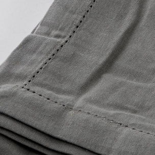 Tovaglia ajour in cotone - GRIGIO SCURO