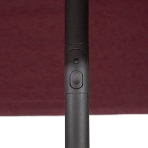 Parasol droit carré "Soya" bordeaux D2,5x2,5m en acier