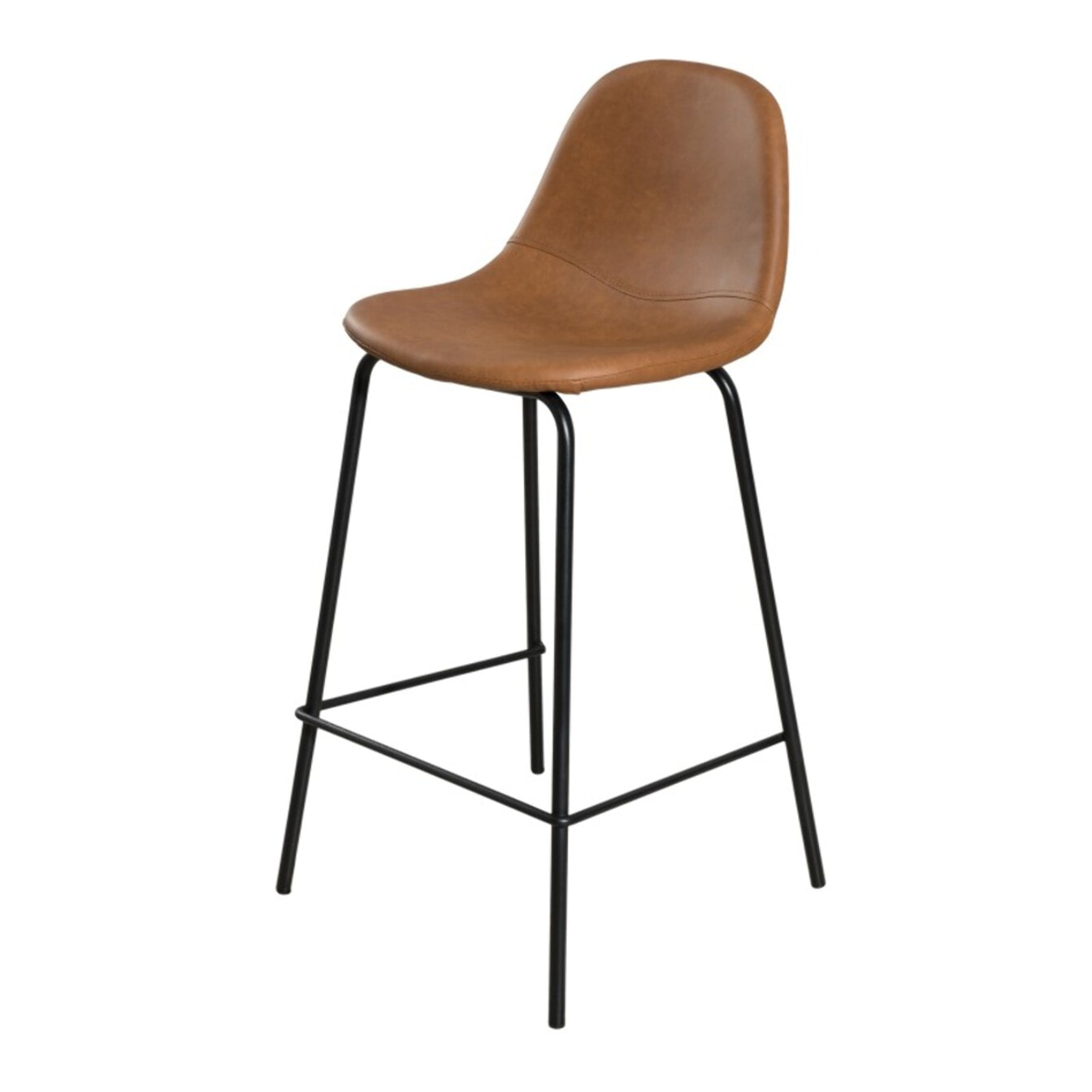TOM - Lot de 2 tabourets de bar John marron hauteur d'assise 65cm