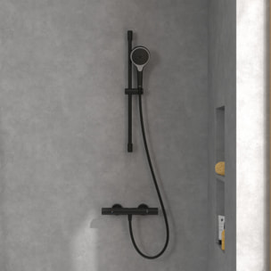 Mitigeur douche thermostatique Universal rond Noir mat