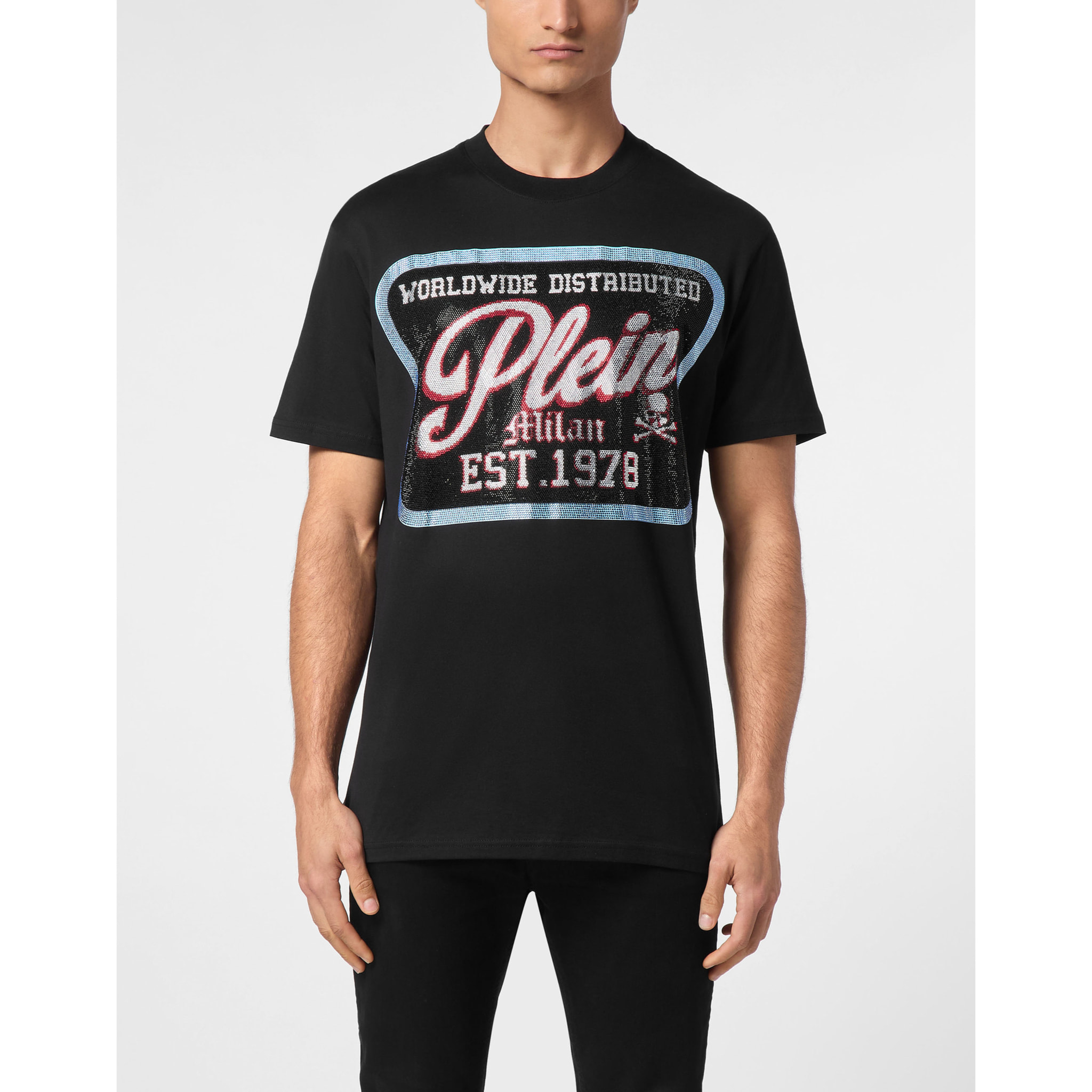 PHILIPP PLEIN Camiseta de cuello redondo y manga corta