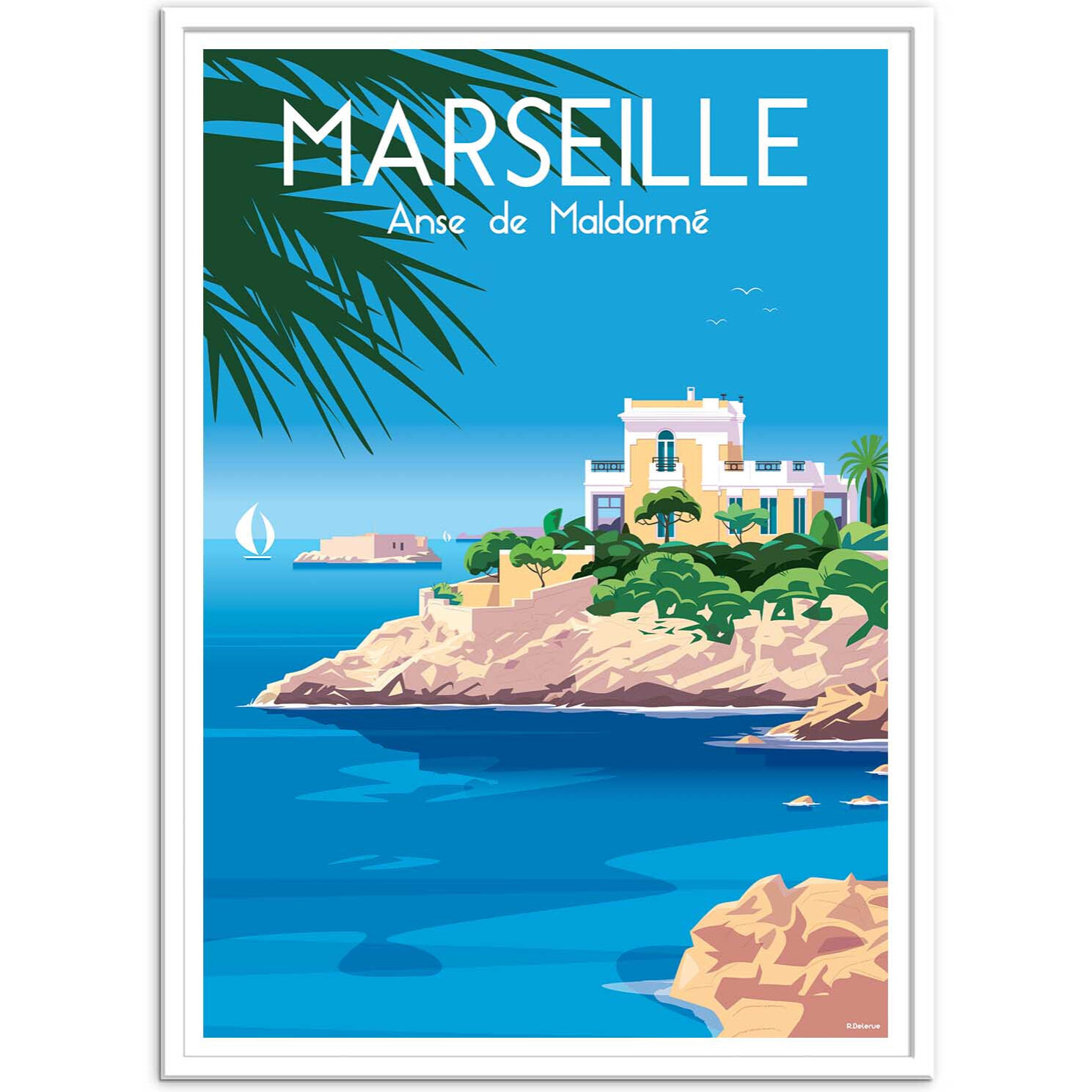 Affiche - Marseille Anse de Maldormé - Raphael Delerue