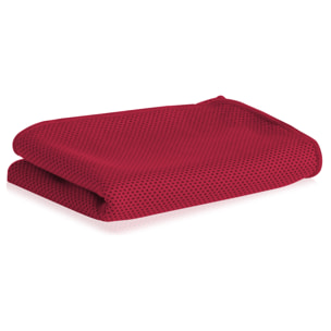 Asciugamano Rikat di 90x30cm in materiale refrigerante SoftCool Extreme con protezione UV50. Di 160g/m2. Custodia da trasporto con manico e moschettone.