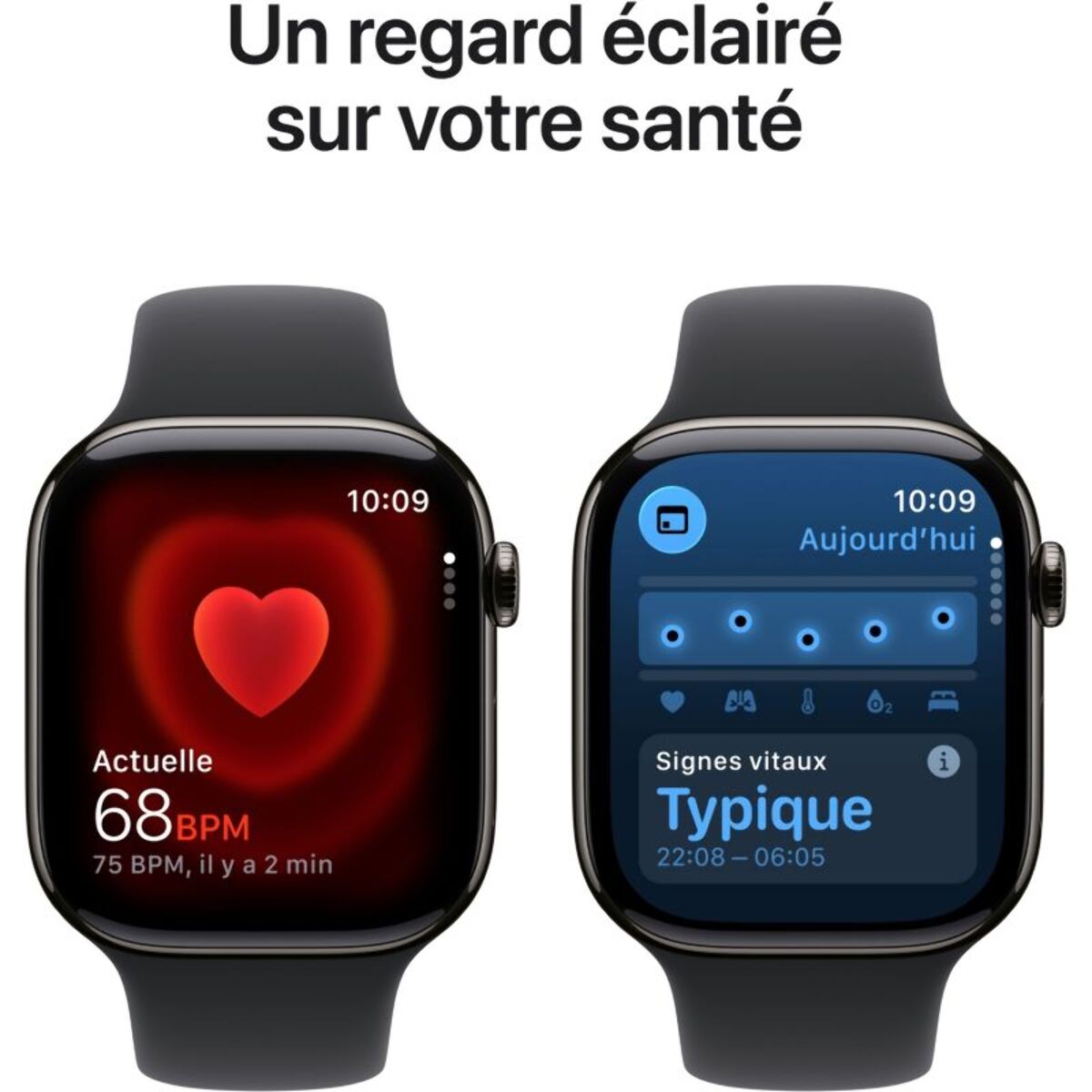 Montre connectée APPLE WATCH 46mm Tit Ardoise / Noir Serie 11 M/L Cellular