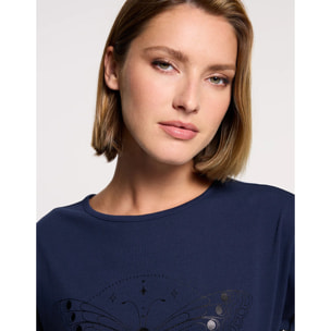 Camiseta Manga Corta Azul Marino - Kalosa