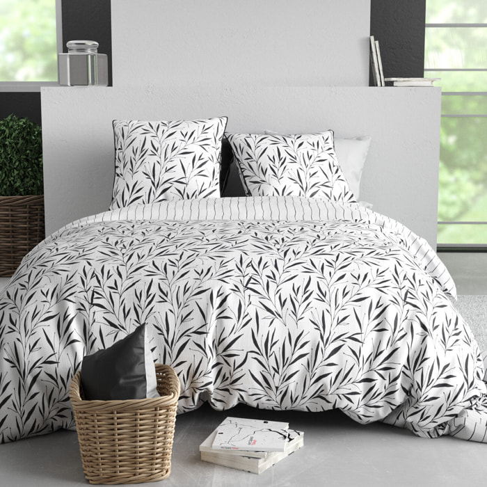 Parure housse de couette 3pcs 100% coton 57 fils nina