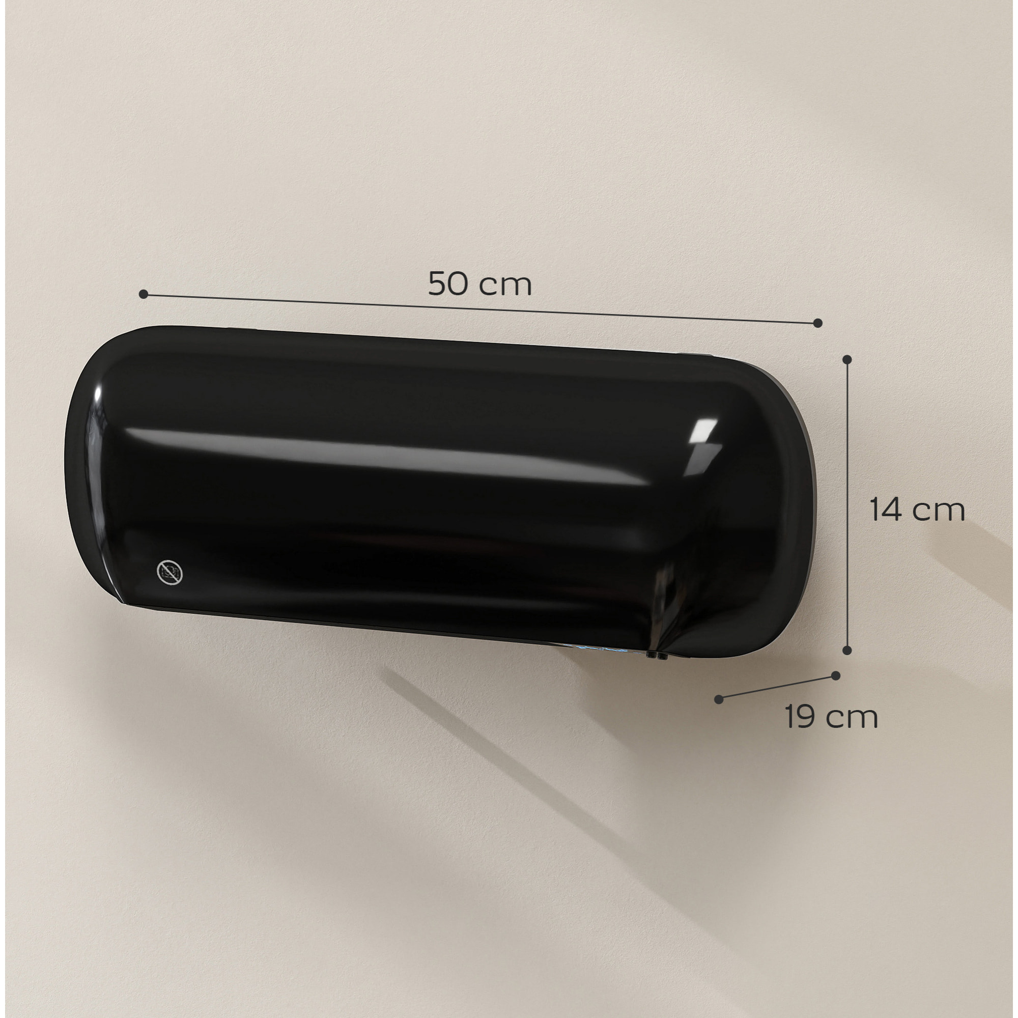 HOMCOM Calefactor Eléctrico Cerámico de Pared, 2000W, con 3 Modos, Pantalla LED, Termostato Regulable, Temporizador 24h, Oscilación, Mando a Distancia y Detección de Ventanas Abiertas