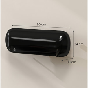 HOMCOM Calefactor Eléctrico Cerámico de Pared, 2000W, con 3 Modos, Pantalla LED, Termostato Regulable, Temporizador 24h, Oscilación, Mando a Distancia y Detección de Ventanas Abiertas