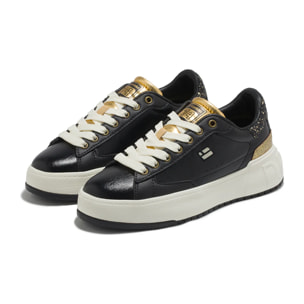 Zapatillas Deportivas de Mujer Court '74 Negro/ Oro