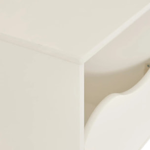 Table de chevet enfant Douceur blanc 35,5x40cm