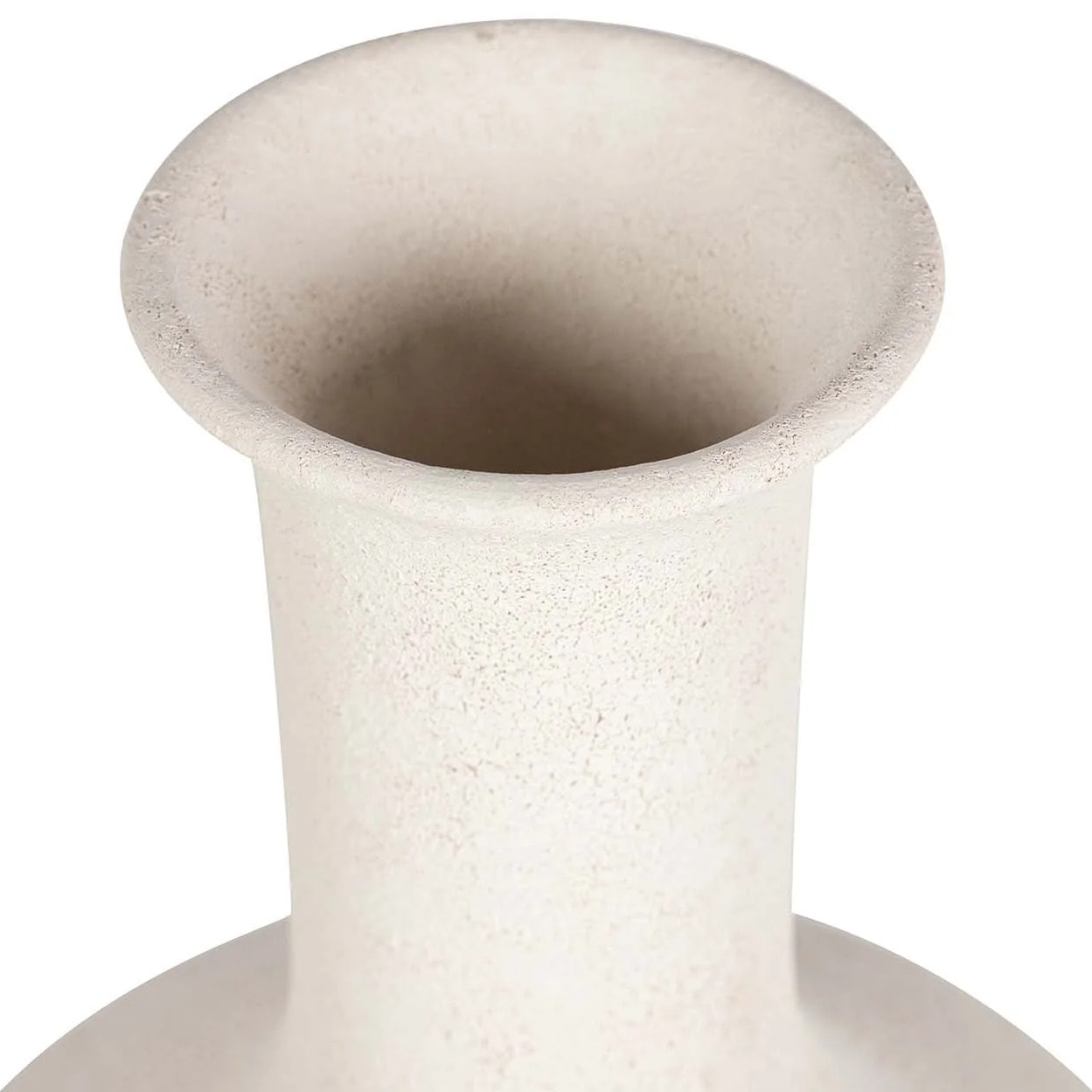Florero Ceramica Beige 22x22x35 Cm
